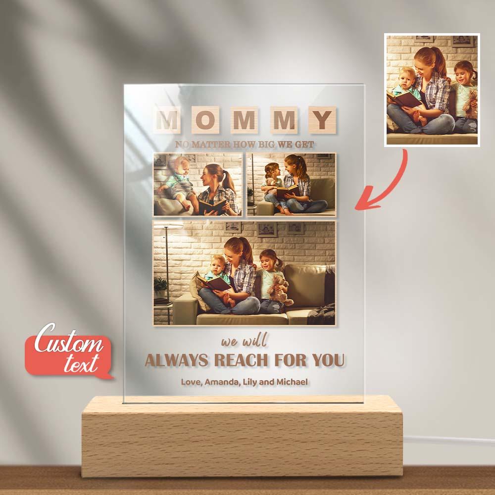 Mother's Day Gift Custom Photo Keychian/Plaque/Night Light For Mom