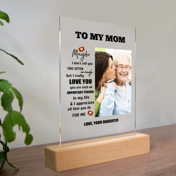 Mother's Day Gift Custom Photo Keychian/Plaque/Night Light For Mom
