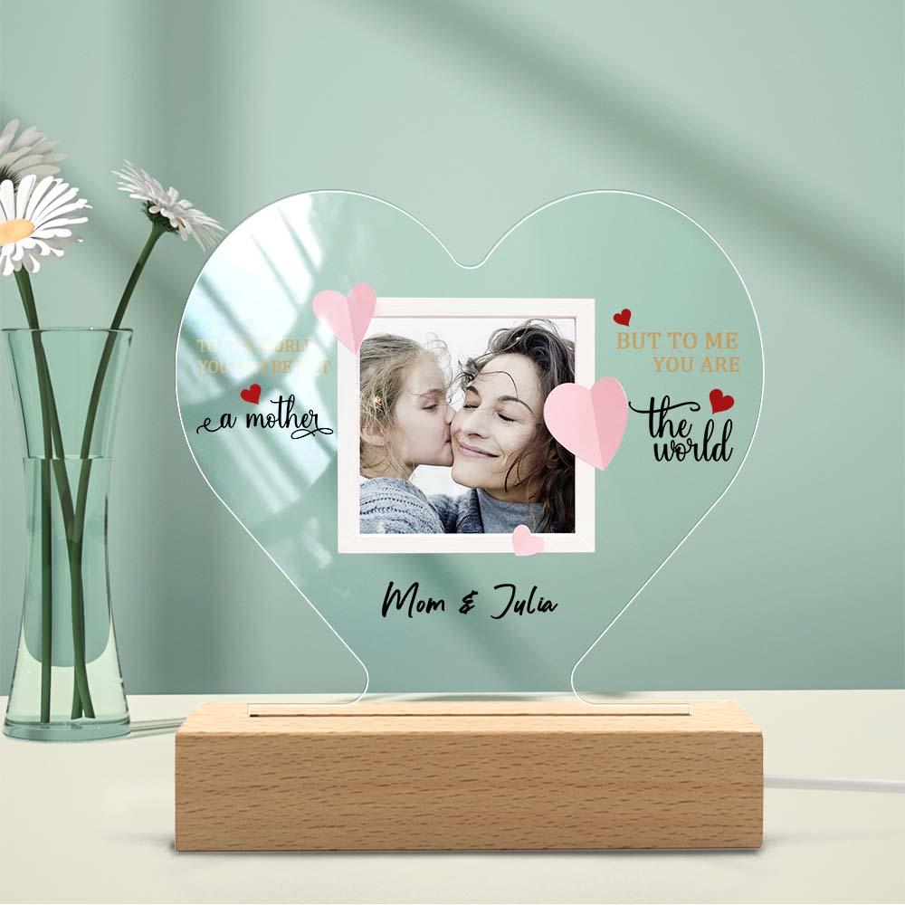 Mother's Day Gift Custom Photo Keychian/Plaque/Night Light For Mom