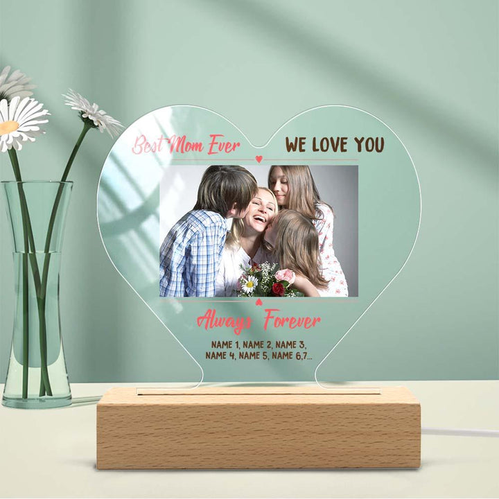 Mother's Day Gift Custom Photo Keychian/Plaque/Night Light For Mom