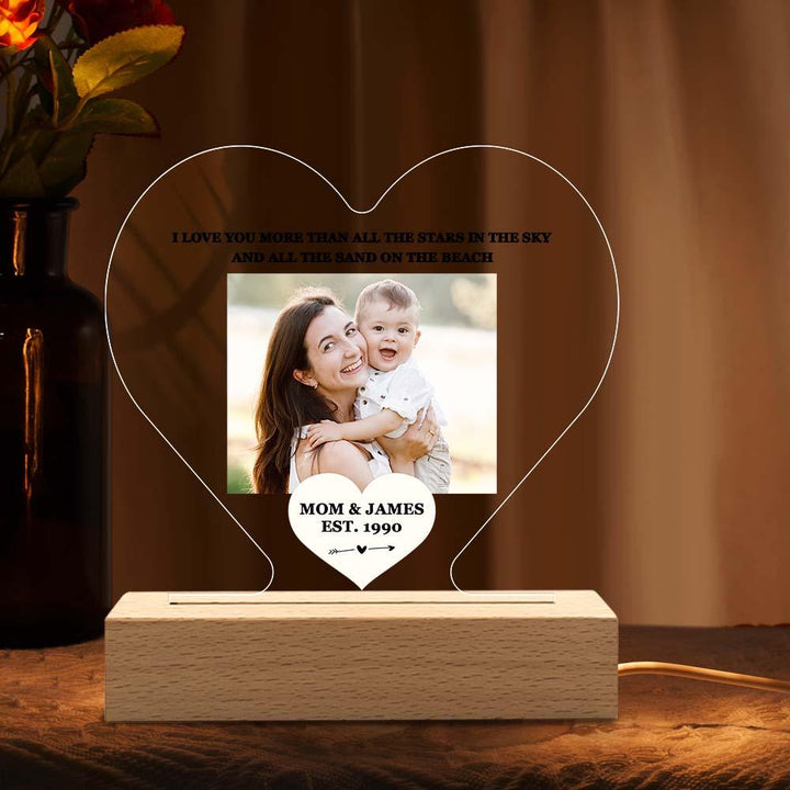 Mother's Day Gift Custom Photo Keychian/Plaque/Night Light For Mom