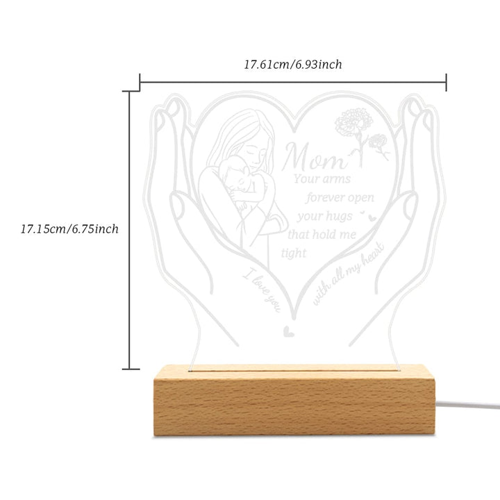 Personalized Mom Acrylic Night Light Gift for Mom from Daughter Son