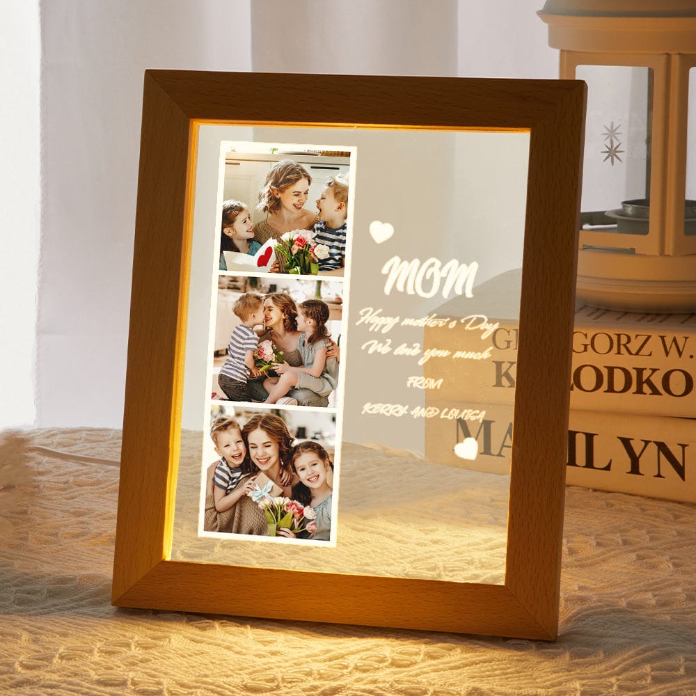 Mother's Day Gift Custom Photo Night Light for Mom Custom Photo and Name