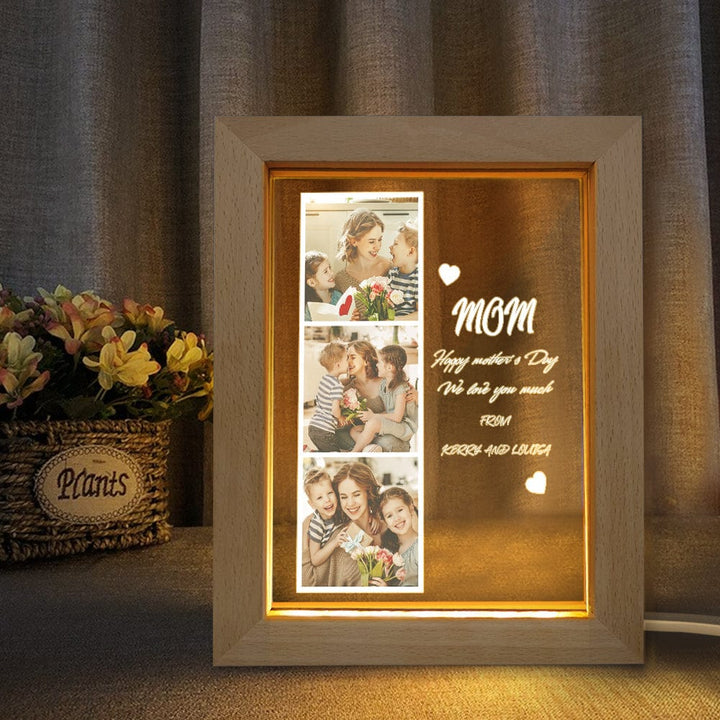 Mother's Day Gift Custom Photo Night Light for Mom Custom Photo and Name