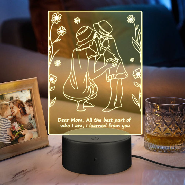 Custom Led  Lamp Custom Night Light 7 Colors Gifts for Mom