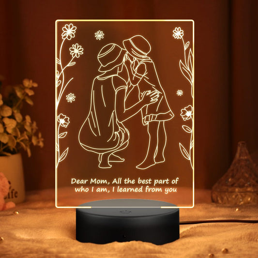 Custom Led  Lamp Custom Night Light 7 Colors Gifts for Mom