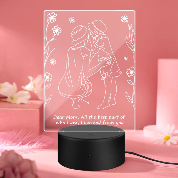 Custom Led  Lamp Custom Night Light 7 Colors Gifts for Mom