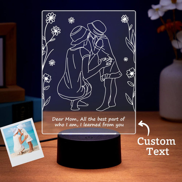 Custom Led  Lamp Custom Night Light 7 Colors Gifts for Mom