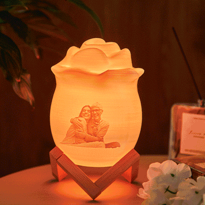 Custom Exclusive Photo Rose Night Light Personalized Name Best Gift 7 Colour Night Light Remote Control Lamp