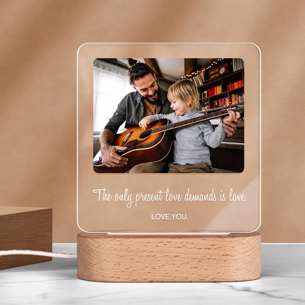 Father's Day Gifts Custom Photo Night Light Collage LED Light Gift For Him