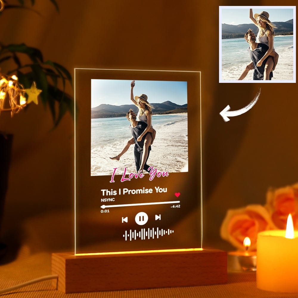 Custom Scannble Keychain/Plaque/Night Light Gifts For Lover Decorated Letter - I Love You