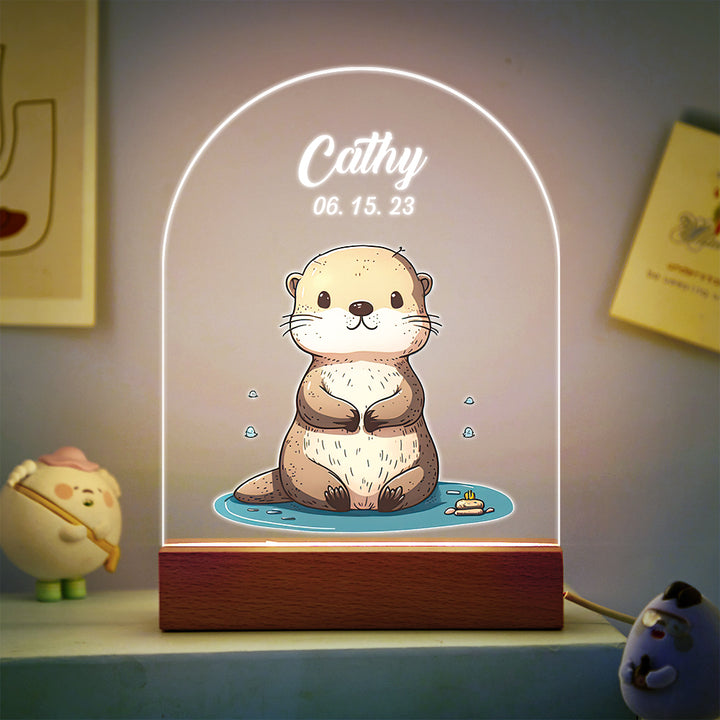 Custom Name Christmas Tree Personalized Santa Elk Night Light Bedroom Christmas Gift 3D Room Decor Night Light Desk Lamp Night Light Gift