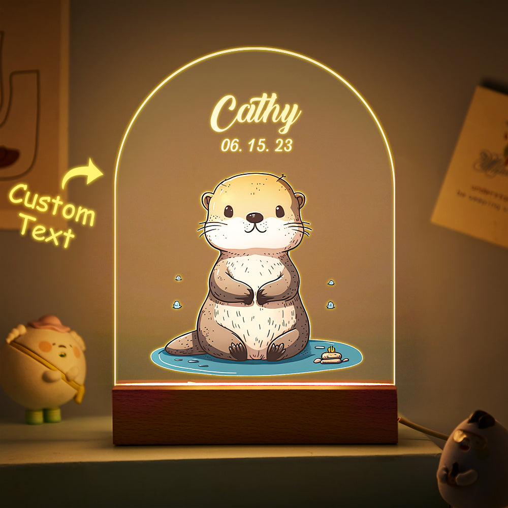 Custom Name Christmas Tree Personalized Santa Elk Night Light Bedroom Christmas Gift 3D Room Decor Night Light Desk Lamp Night Light Gift