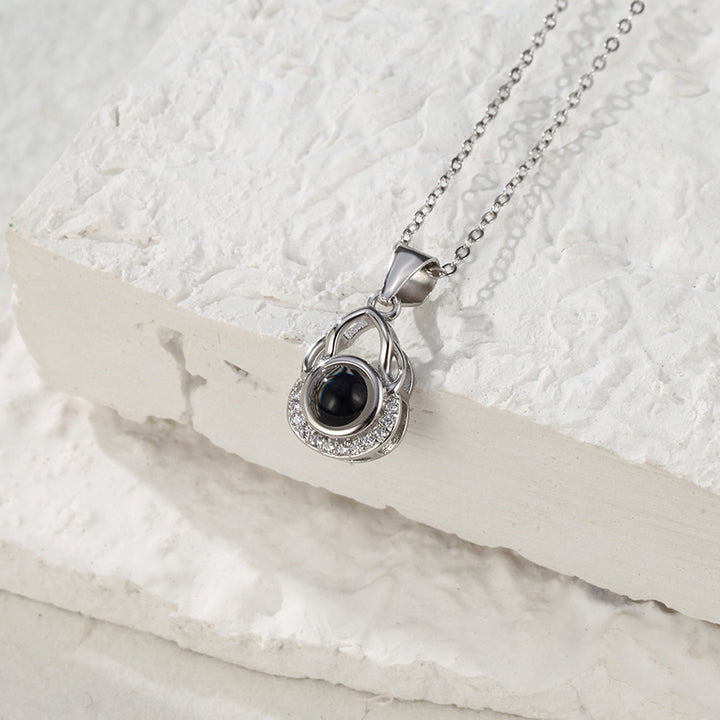 Personalized Projection Necklace Cute Bag Photo Necklace