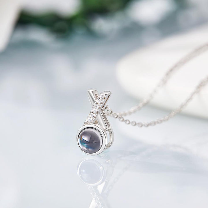 Custom Photo Projection Necklace Memorial Photo Necklace Unique Gift for Her