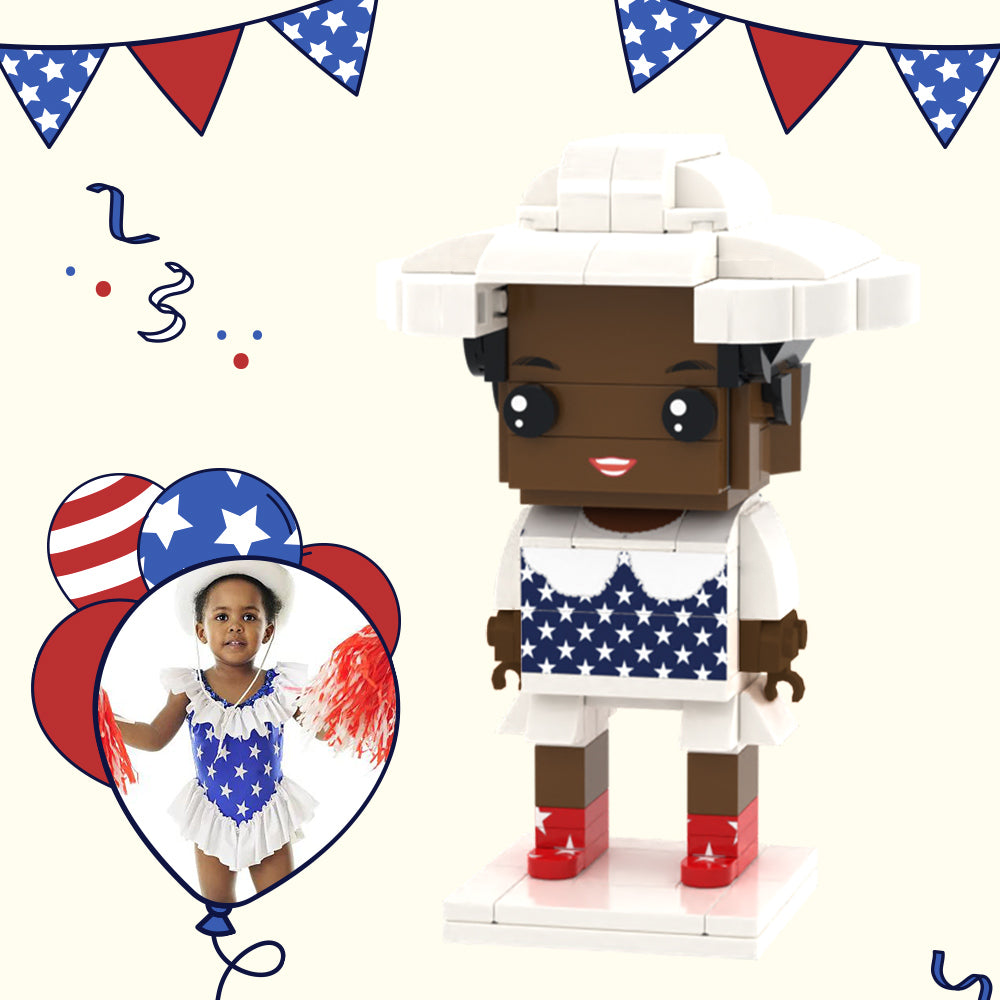 Independence Day Commemorative Gift Custom Brick Figures Full Body Customizable 1 Person Custom Brick Figures Small Particle Block Toy