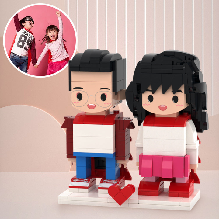 Memories of Children's Growth 2 People Full Custom Brick Figures Customize Brick Figures Small Particle Block Toys