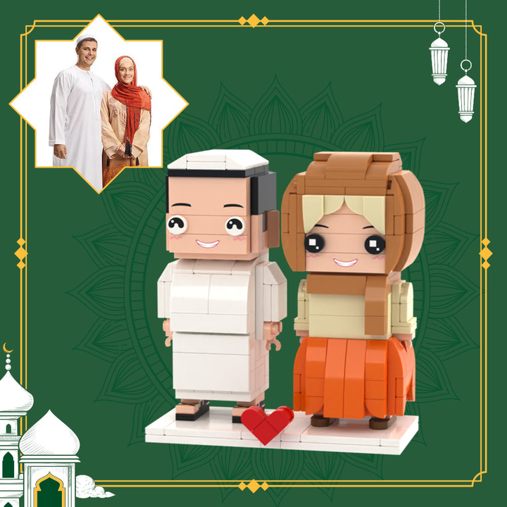 Gifts for Elders Full Custom 2 People Brick Figures Custom Brick Figures Small Particle Block Toy