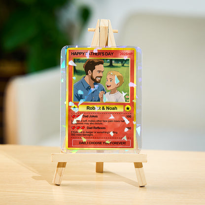 Custom Father's Day Poke Card Father's Day Gift For Dad Custom Poke Present
