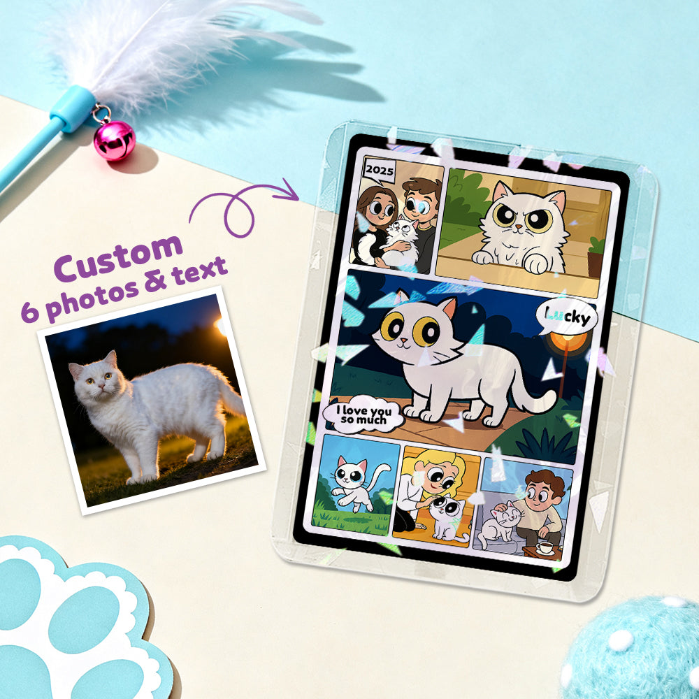 Custom Photo Anime-Style Double-Sided Game Card Personalized Gift for Pet Lovers