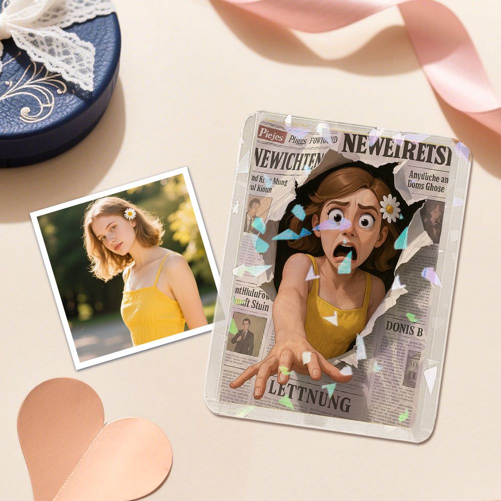 Custom Photo Anime-Style Double-Sided Game Card Personalized Birthday Gift