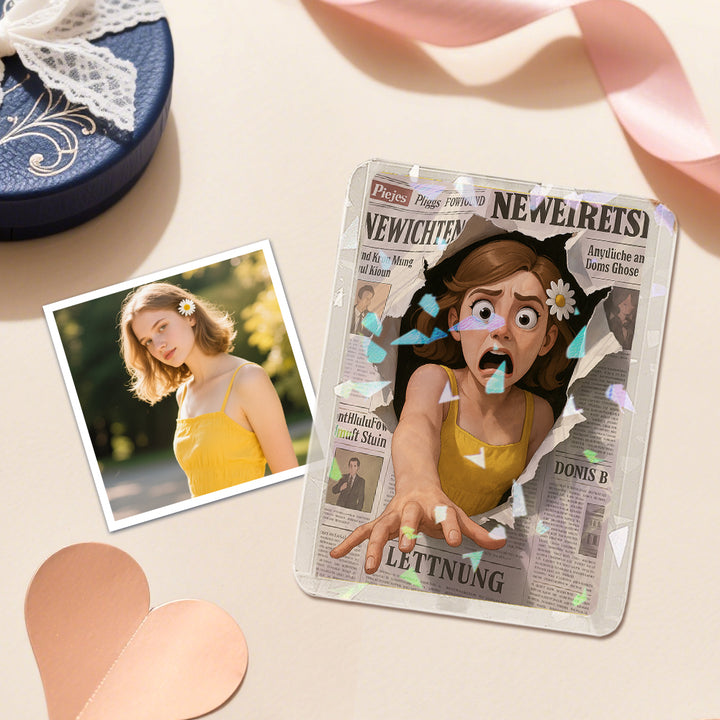 Custom Photo Anime-Style Double-Sided Game Card Personalized Birthday Gift