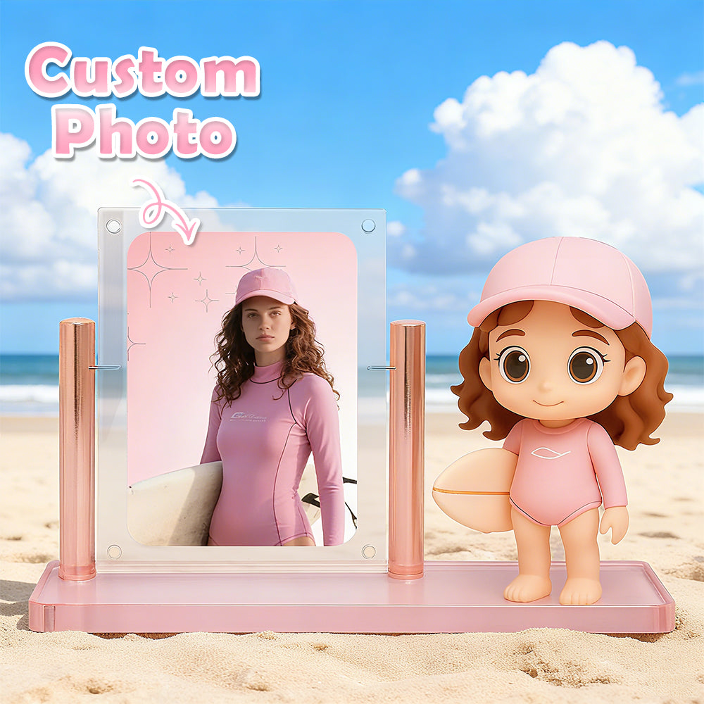 Custom 1 Person 3D Mini Figure with Photo Personalized Toy Figure from Your Photo Birthday Gift (Production Time: 10-15 Business Days)