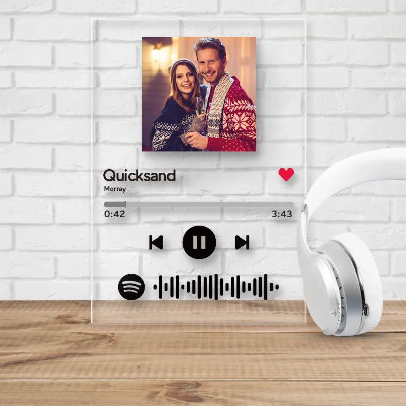 Custom Music Plaque Personalized Acrylic Glass Music Plaque Keychain Acrylic Glass Music Plaque Night Light