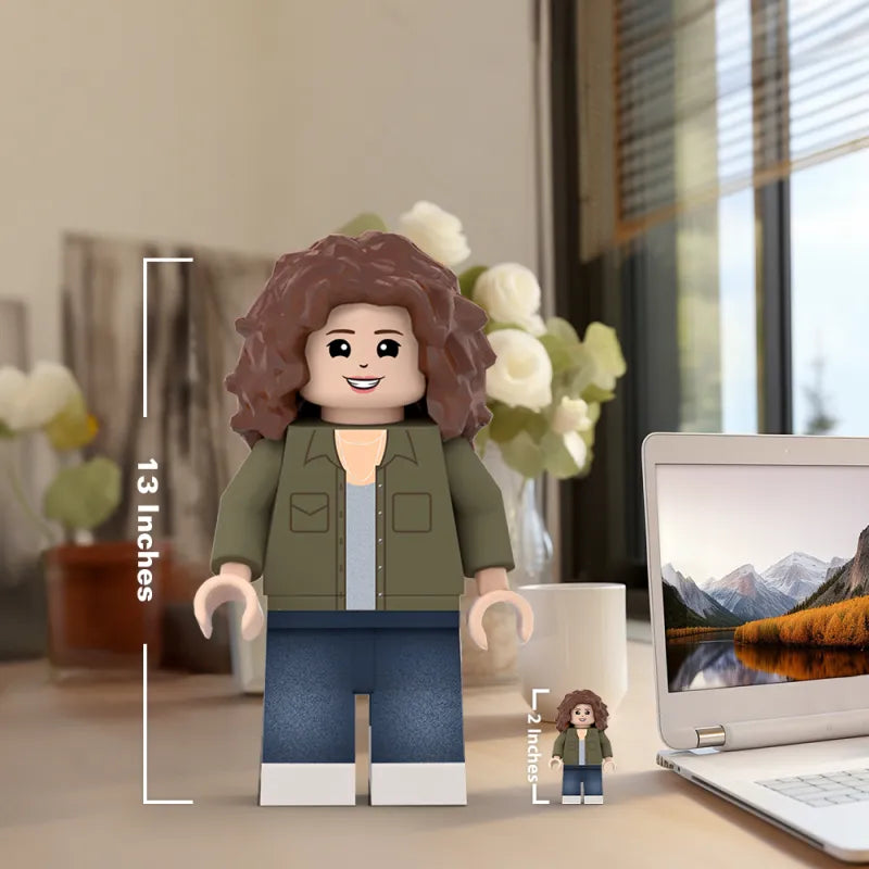 3D Print Christmas Gifts for Her Custom Giant Minifigs Personalized Photo Giant Minifigs Turn Your Photo into Minifigs