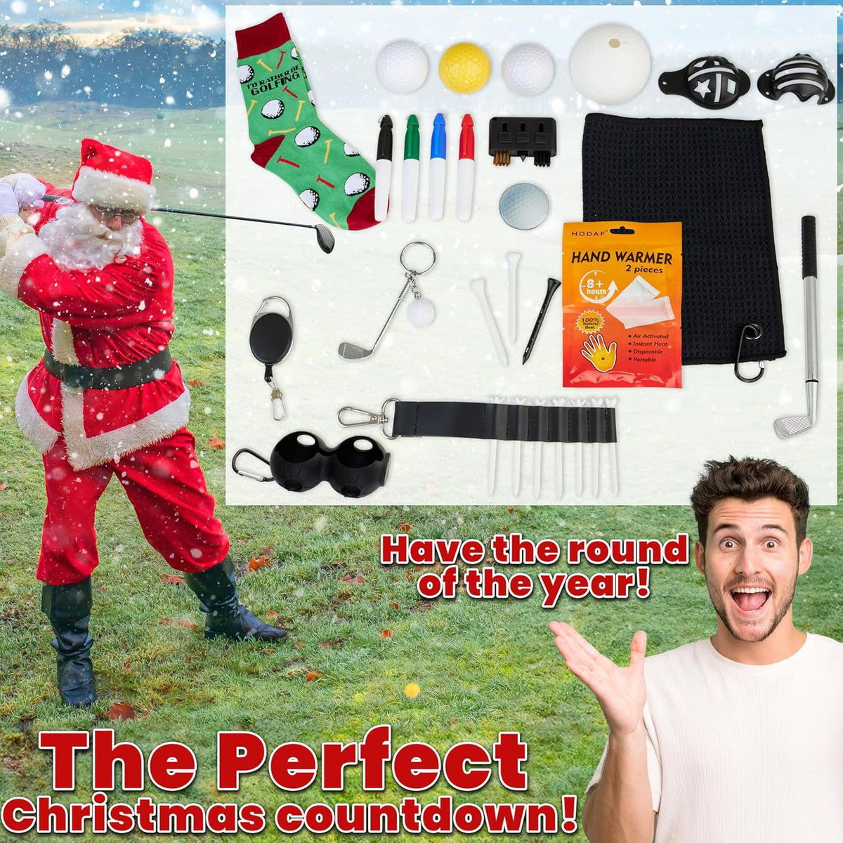 Golf Christmas Advent Box – Christmas Countdown Set Surprise Gift for Golf Lovers