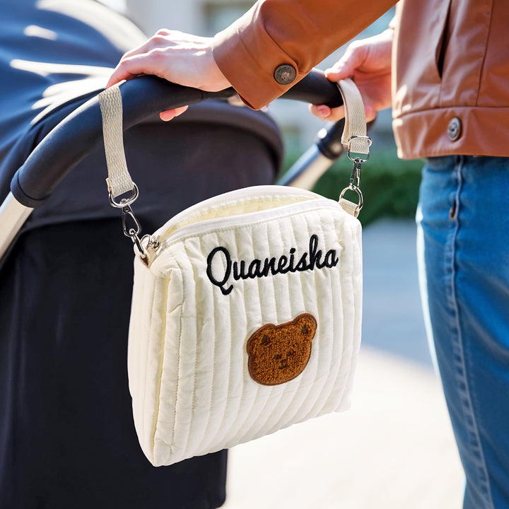 Personalized Embroidered Name Pushchair Hanging Bag Stroller Hanging Bag Gift for Mom