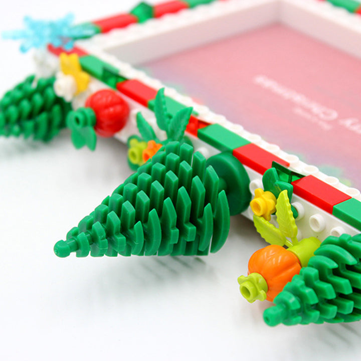 Custom Christmas Building Blocks Photo Frame
