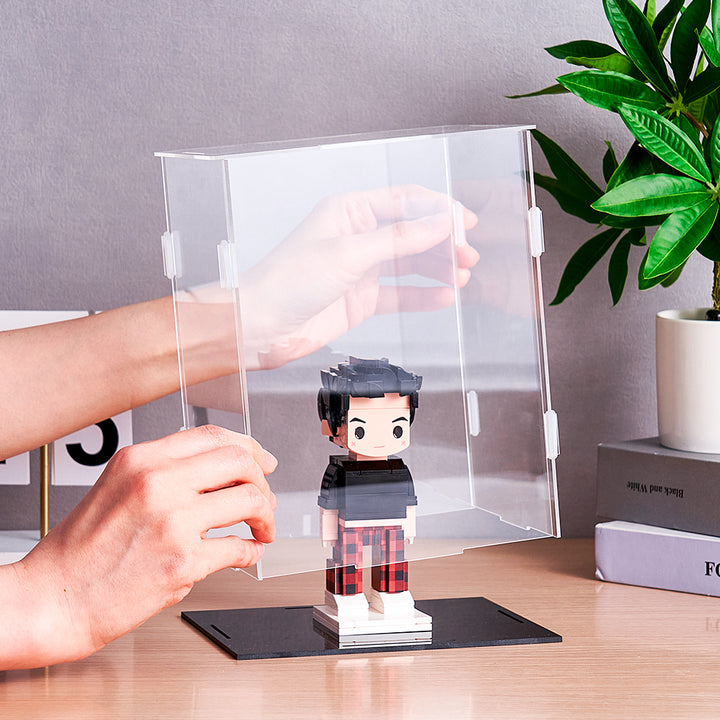 Dustproof Clear Acrylic Display Case Display Box – Protective Box for 1 Person Brick Figure Collectibles
