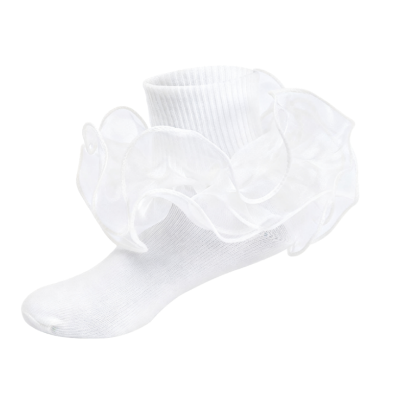 Spring & Summer Thin Cotton Socks for Kids – Solid Color Breathable Princess Socks with Lace Trim