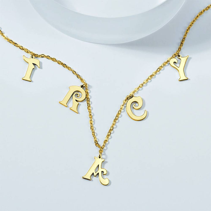 Personalized Sterling Silver Letter Initials Necklace Name Jewelry Necklaces