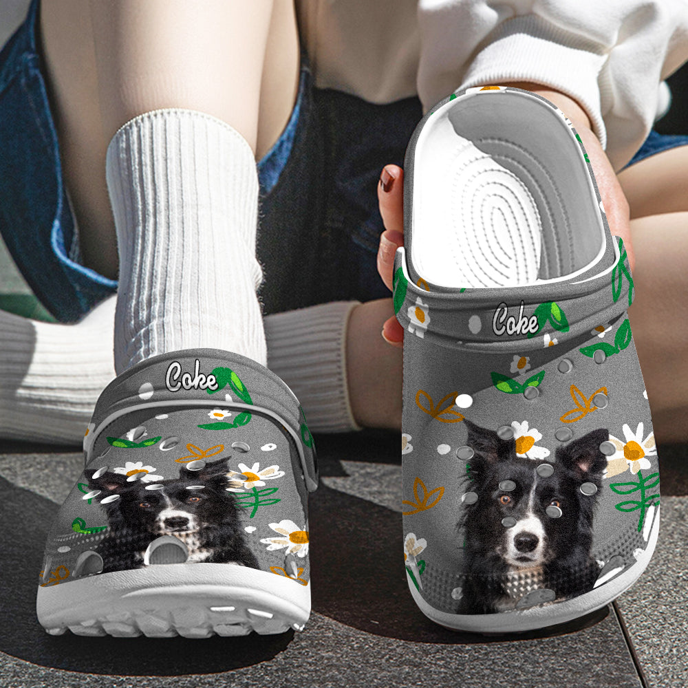 Personalized Pet Portrait Clogs Slipper with Name Funny Clog Birthday Gift for Pet Lover