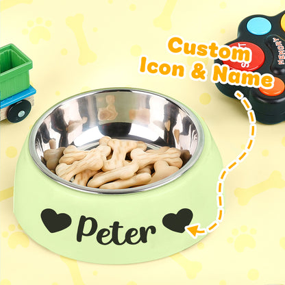 Personalized Pet Water Bowl Stainless Steel Pet Bowl Feeding Supplies Gift for Pet Lovers