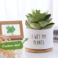 Custom Flower Planter Pot Personalized Text Ceramic Succulent Plant Pot