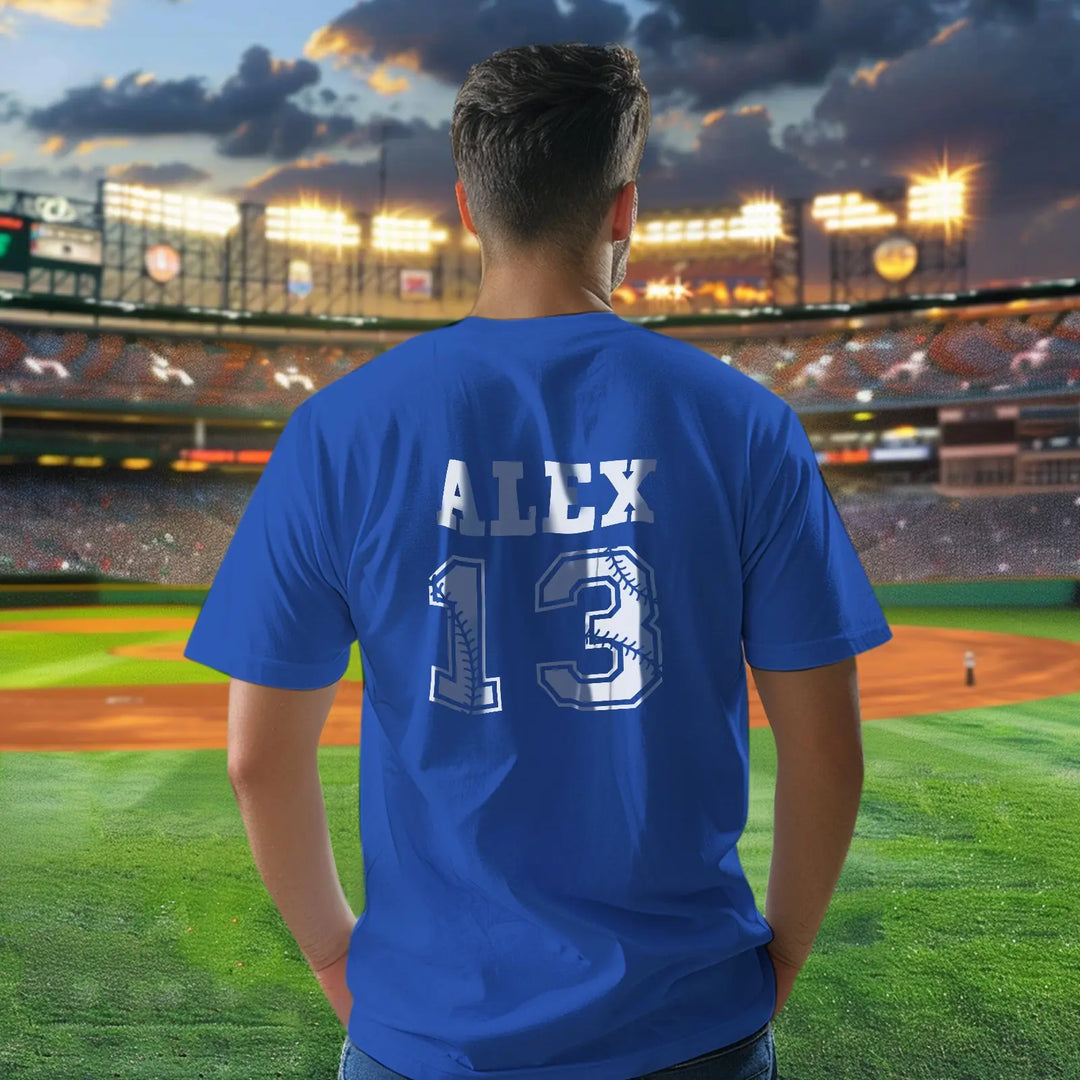 Personalized Baseball Name & Number Sports T-Shirt Back to School Gifts