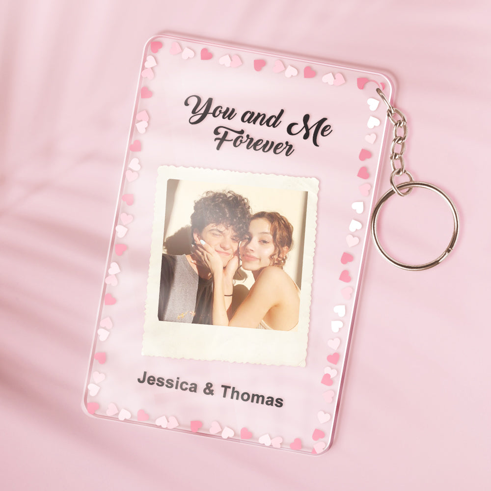 Custom Photo Keychain With Your Name Personalized Glass Night Light With Photo