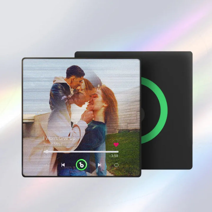 FridgeBeats Framed 4.0 Custom Lenticular Flip Music Fridge Magnet Personalized 2 Photos in 1 Album Fridge Magnet for Couple