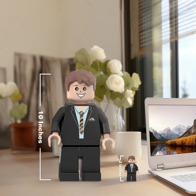 3D Print Custom Giant Minifigs Personalized Photo Giant Minifigs Turn Your Photo into Minifigs Production Time: 7–10 Working Days