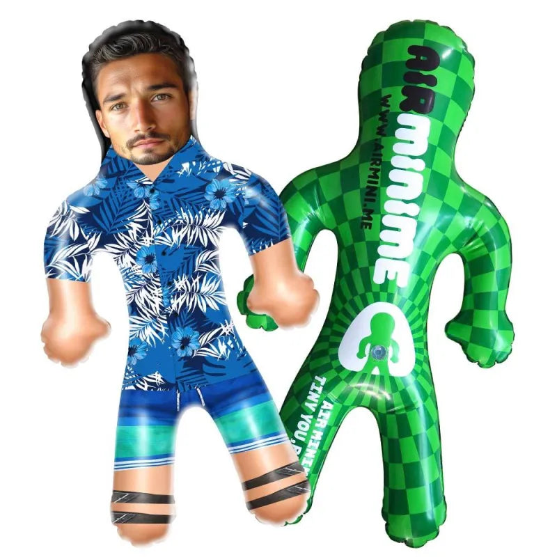 Personalized Blow Up Dolls Hawaiian Shirt Mountains Funny Inflatable Man Printed Face for Party Favors