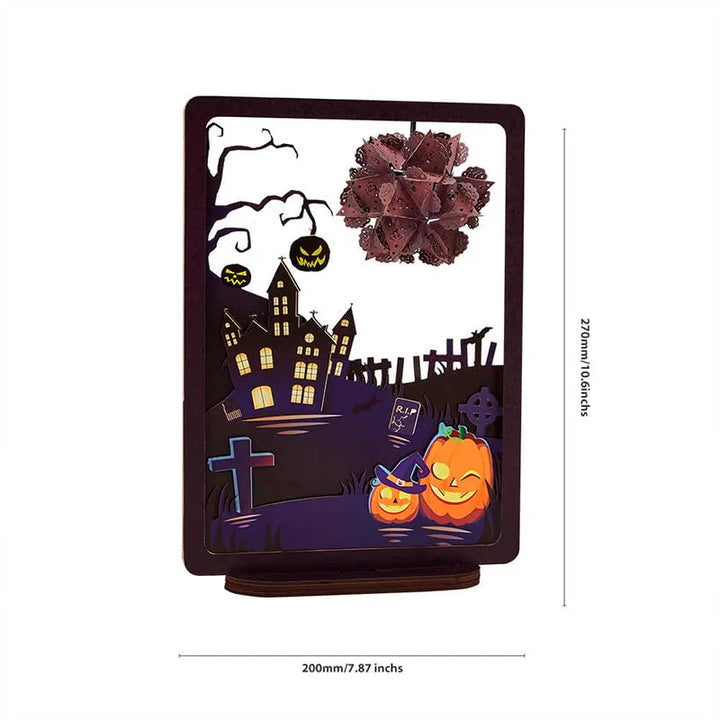 3D Paper Sculpture Night Light Fall Truck Halloween Gifts for Kids and Adults Great Decor Light in Bedroom Living Room