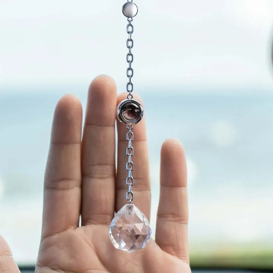 Personalized Photo Sun Catcher Projection Car Ornaments Memorial Gift Valentines Gift