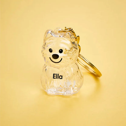 Custom Name Dog Hair Collector Keychain Bag Charm Memorial Storage Box with Text Perfect for Storing Pet Hair Gift for Dog Lovers