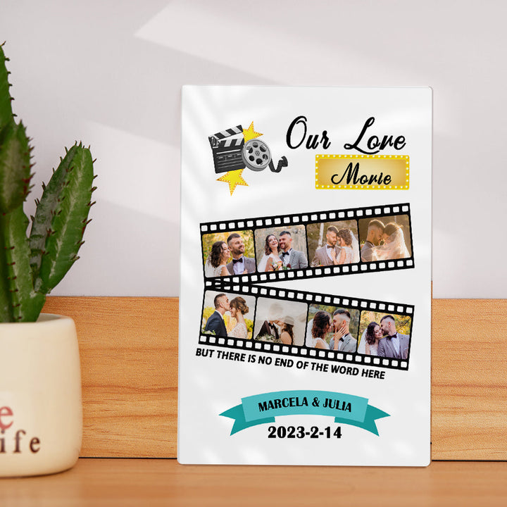 Custom Roll Photo Keychain Personalized Plaque Gift For Her