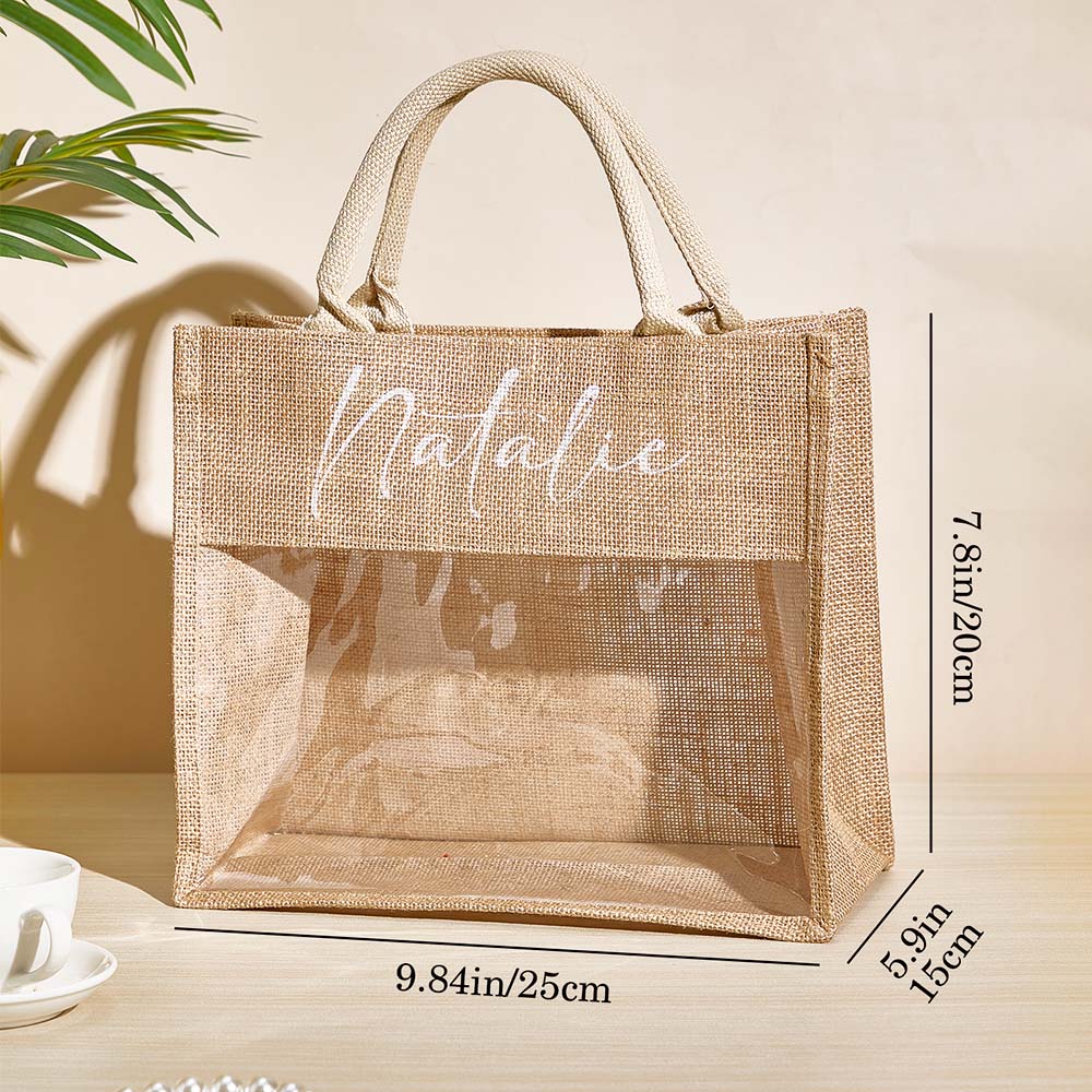 Personalized Bridesmaid Proposal Bags Monogram Tote Bag Wedding Gift for Her