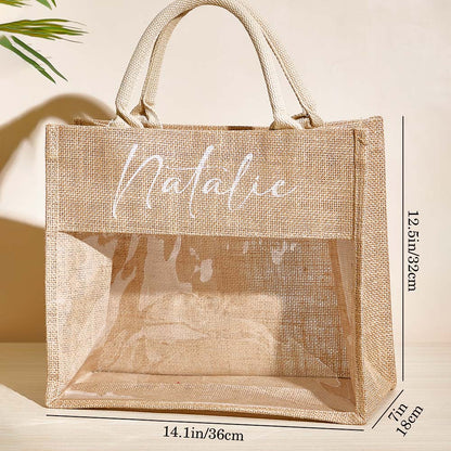 Personalized Bridesmaid Proposal Bags Monogram Tote Bag Wedding Gift for Her