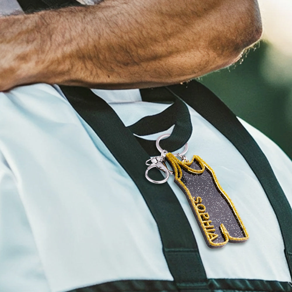 Personalized Name Wrestling Singlet Keychain Birthday Tournament Gift for Wrestler Coach